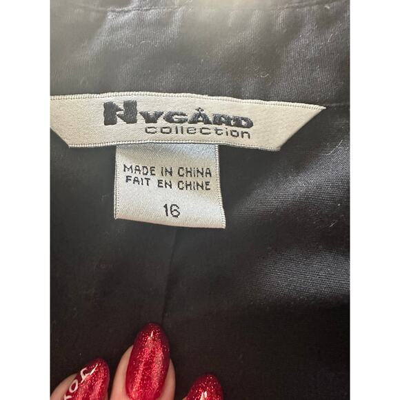 Nygard Collection Vintage Black A-Line Midi Shirt Dress - Sz 16 - Picture 10 of 11